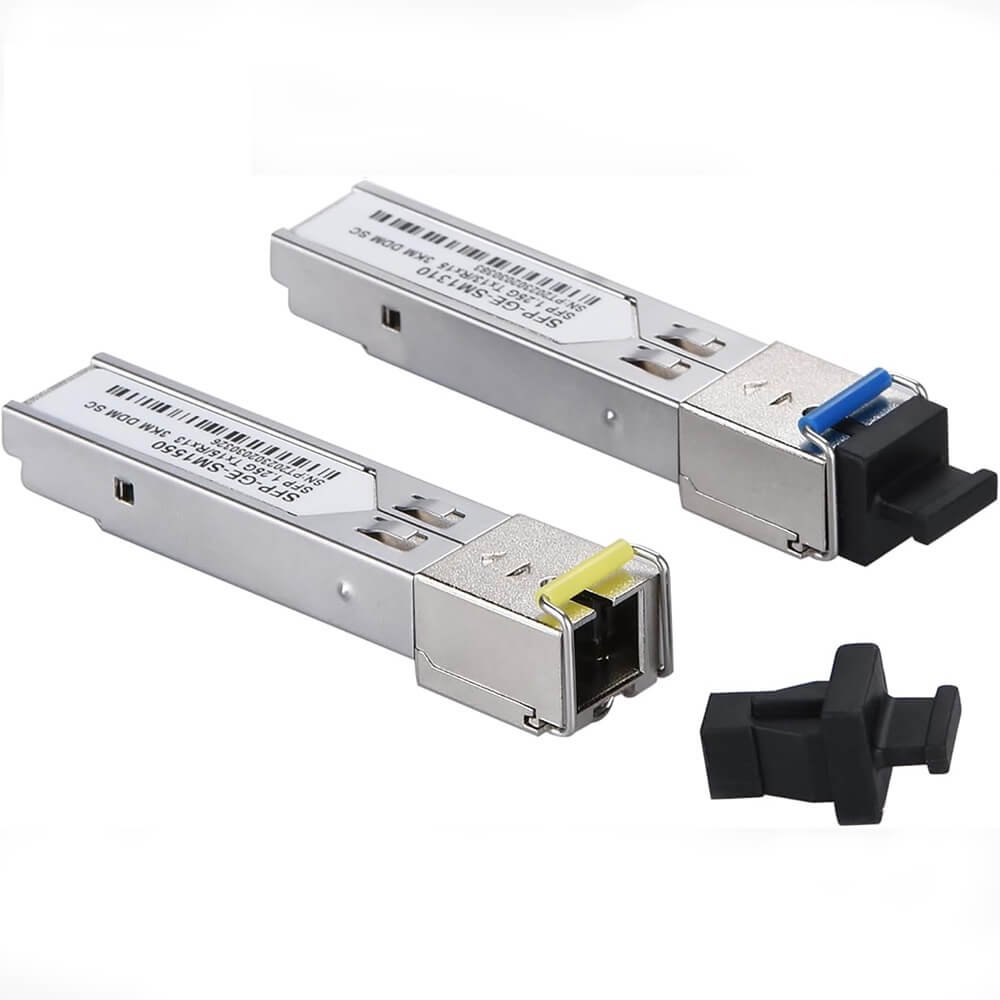 1.25G Single-Mode Fiber SC Simplex Connector 1000BASE BiDi 1310nm SFP Transceiver Module