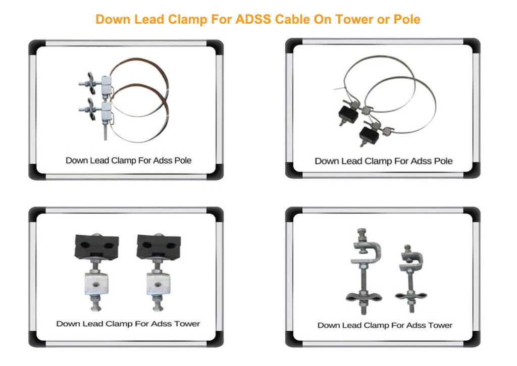 Down Lead Clamp For ADSS Cable On Tower or Pole