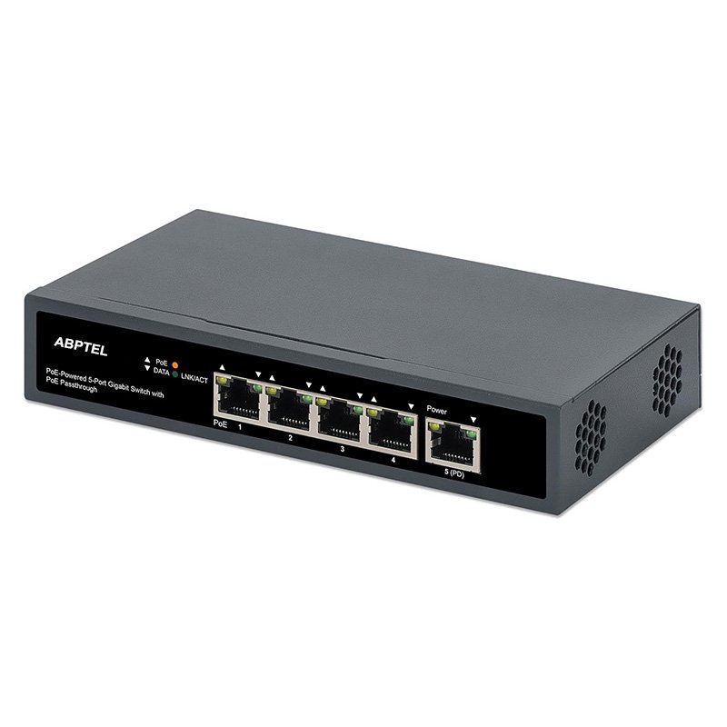 POE Powered 5 Port Gigabit Ethernet Switch 30W per Por