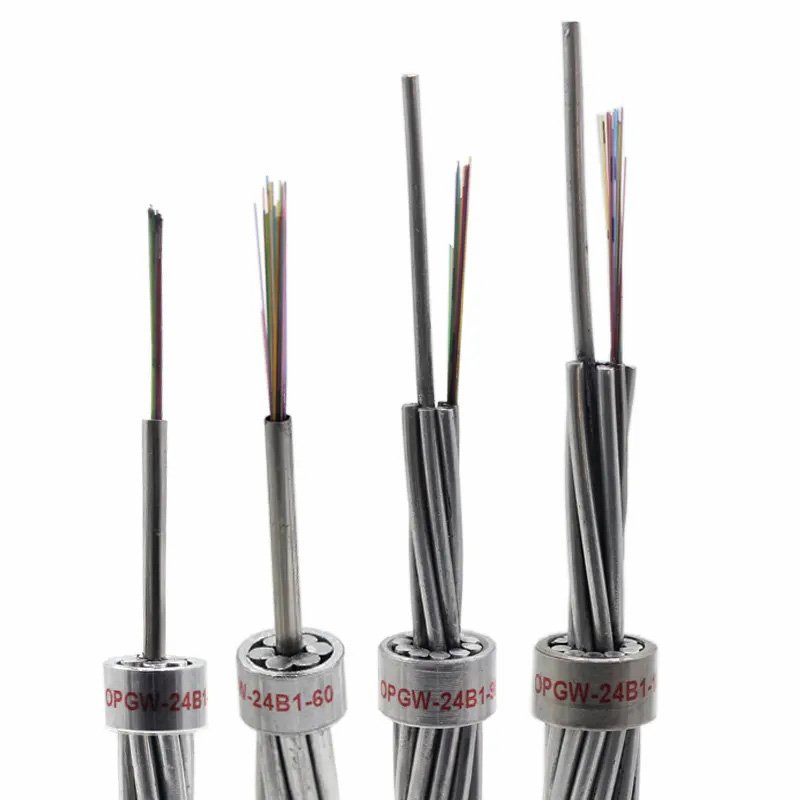 Power Aerial Wire 24 48 Core OPGW Fiber Optic Cable Single Mode G652d