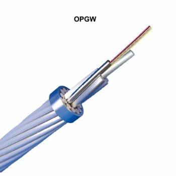 Detailed cross-sectional view of an OPGW cable.