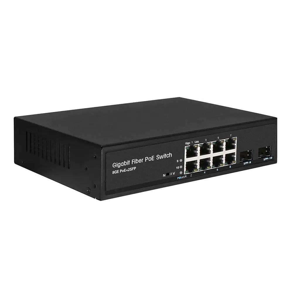 8ge POE+2SFP Uplink Poe Switch 24V/48V Poe Auto Adaptive