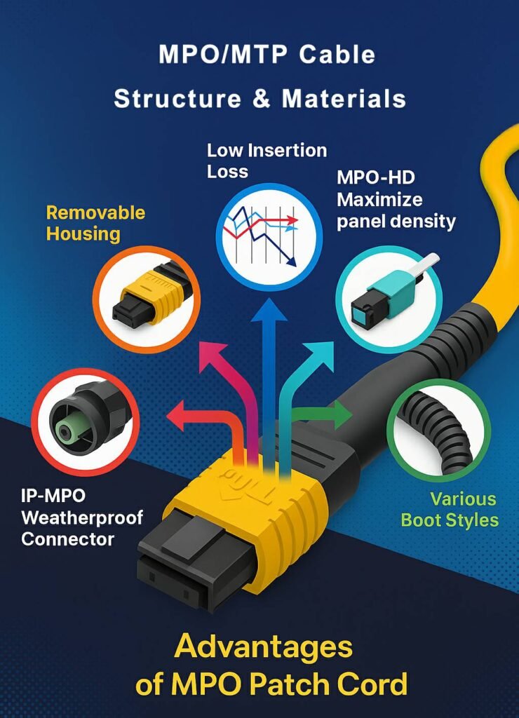Abptel MPO MTP Cable Structure & Materials