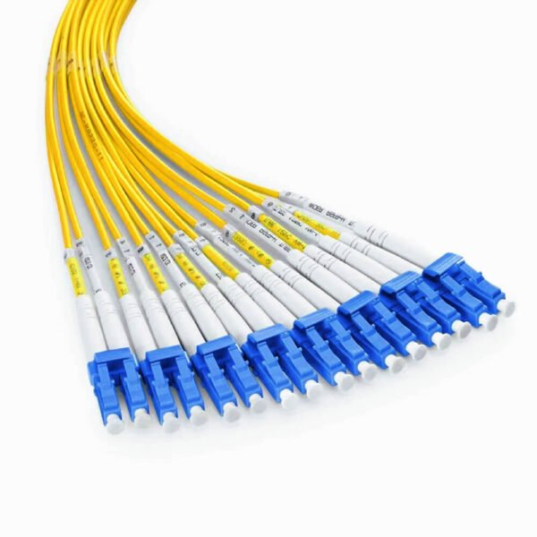 2m MTP female to 12 LC UPC duplex OS2 breakout cable 24F OFNP yellow (3)