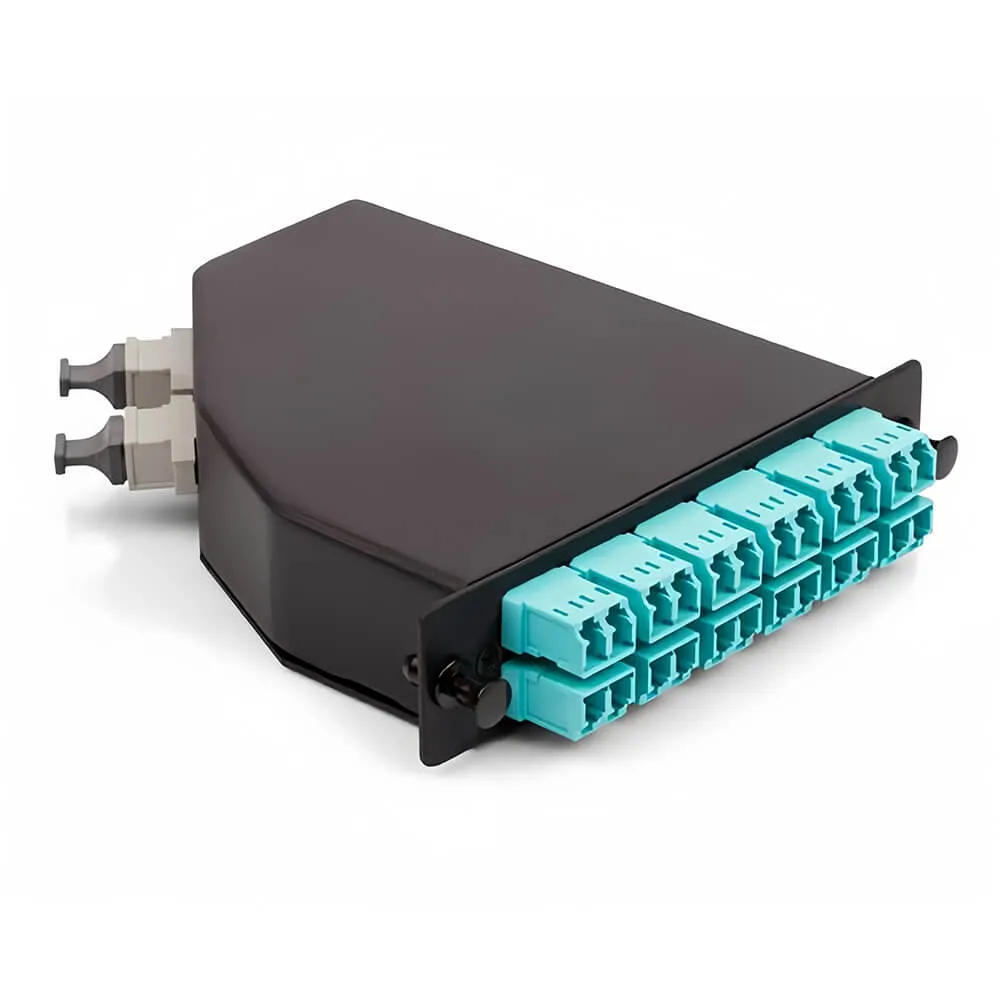 ABPTEL 12 LC Duplex MTP/MPO-LC cassette module, OM4 multimode 50/125, Type A, LGX footprint for data center cabling