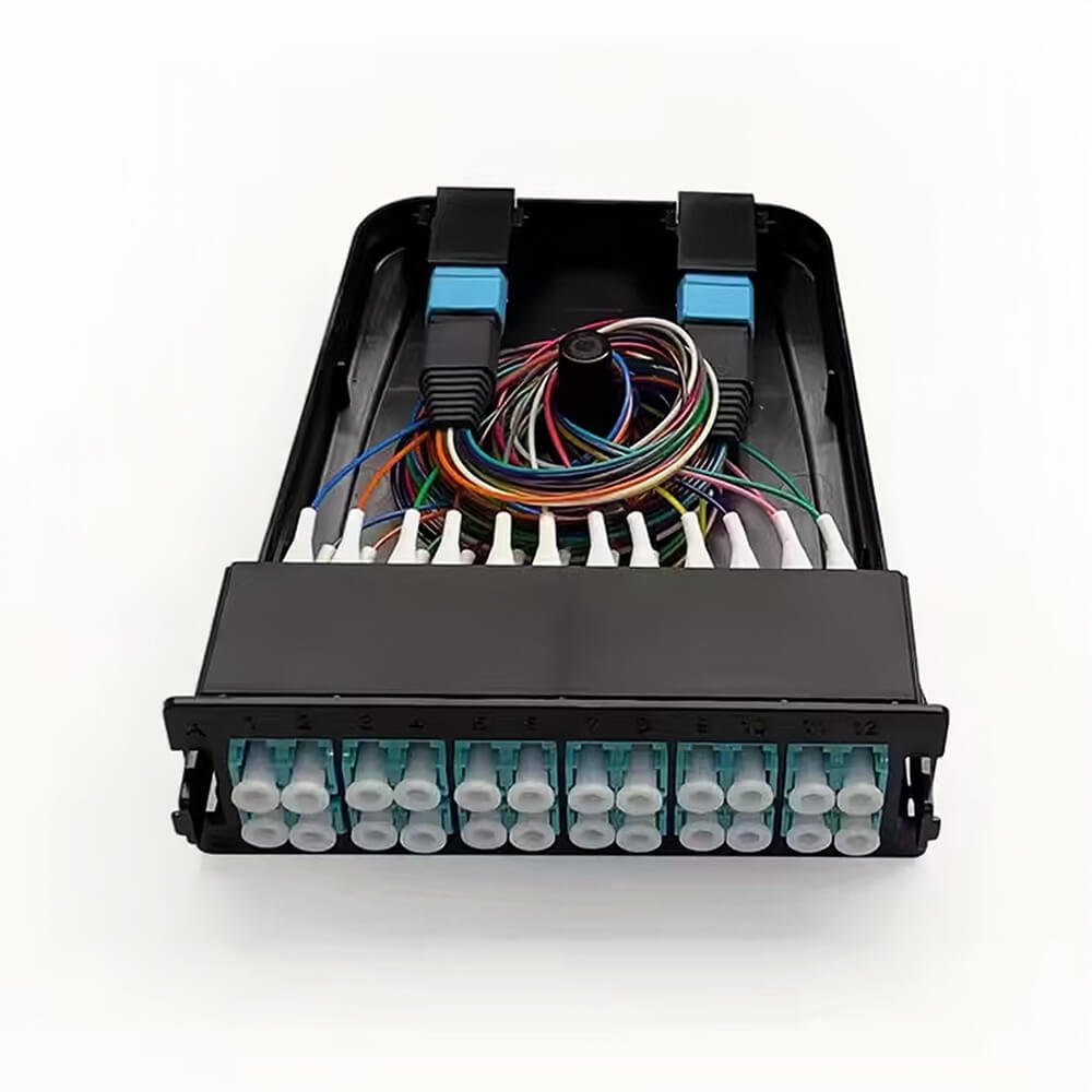 ABPTEL MTP MPO-LC Cassette, OM3 Multimode, 24 LC Duplex, LGX Type A (1)
