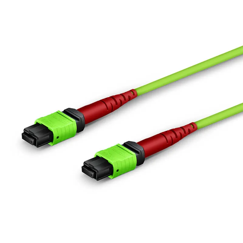 Puente MTP®-1 UPC de 24 m y 24 fibras, multimodo OM5, plenum OFNP, verde lima (1)