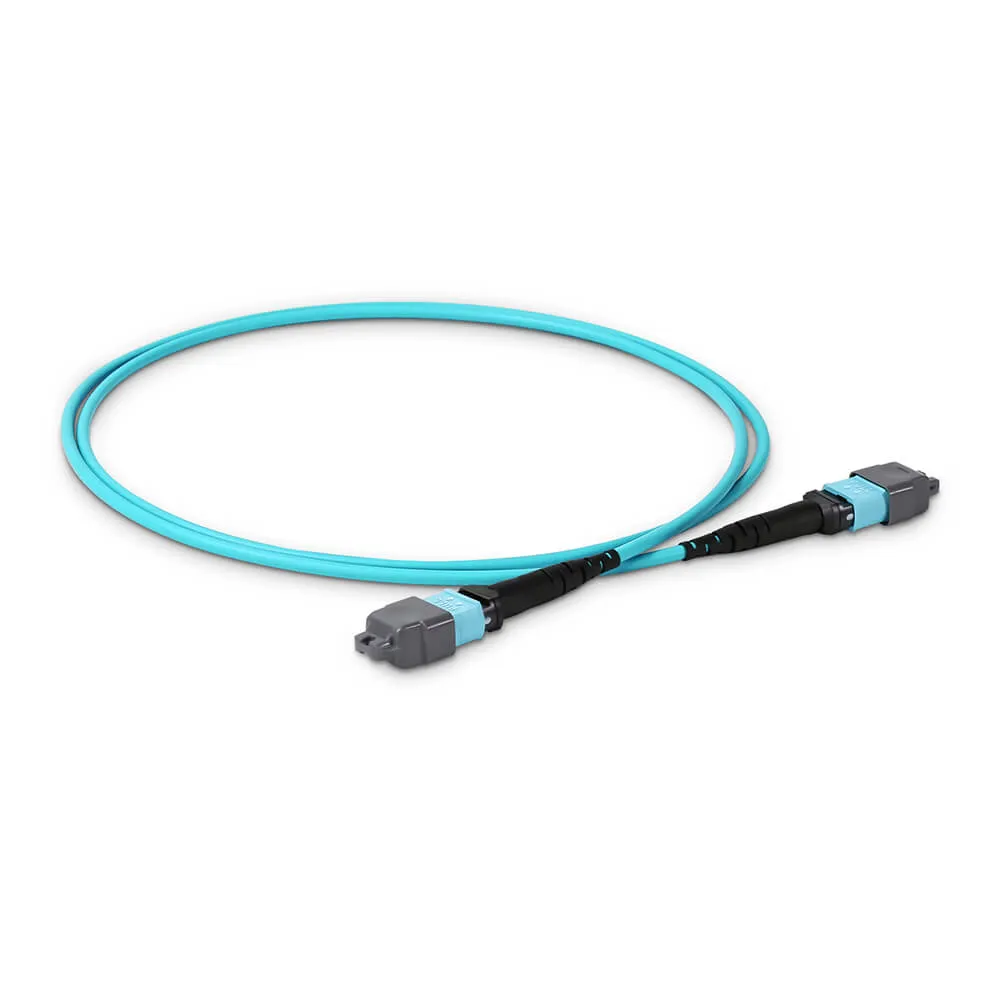 MPO-16 APC OM3 Multimode Trunk Cable, 1m 16 Fibers LSZH Aqua | ABPTEL