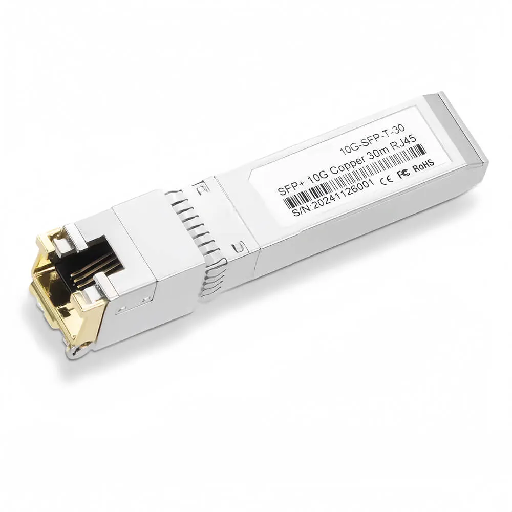 Modulo transceiver in rame ABPTEL SFP+ a RJ45 10GBASE-T, interfaccia RJ45, supporta 30 m su cablaggio Cat6a/Cat7, compatibile con Cisco, hot-pluggable