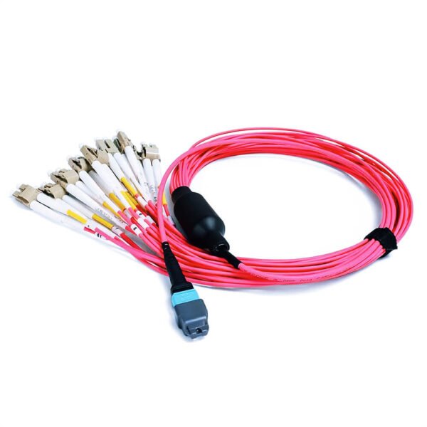 ABPTEL MPO-24 to 12x LC UPC Duplex OM4 Multimode Breakout Cable (2)