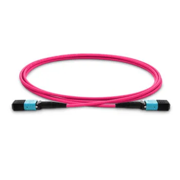 ABPTEL MPO-8 OM4 Trunk Cable, 8 Fibers, UPC Female-Female, Type B, Magenta