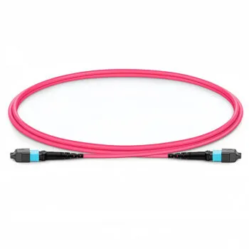 ABPTEL MTP®-12 OM4 Jumper, 12 Fibers, Type B, Magenta, OFNP