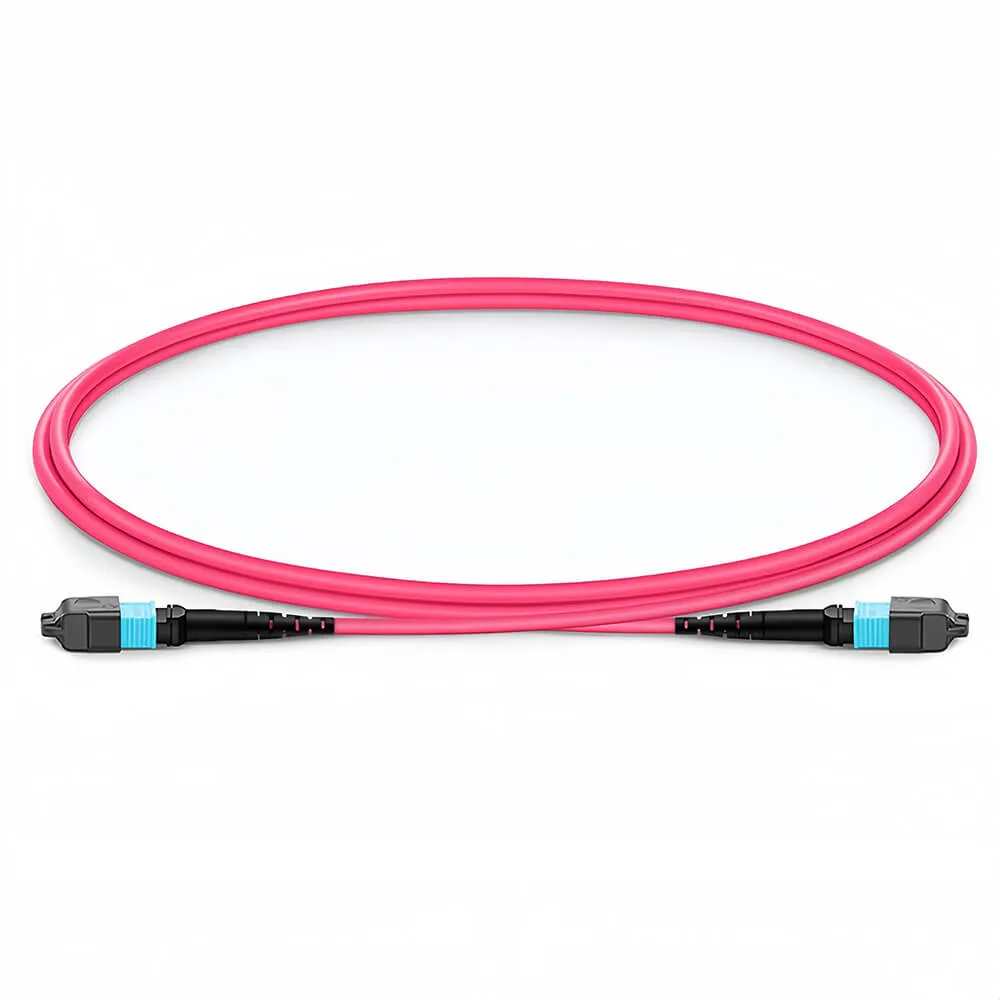 ABPTEL MTP®-12 OM4 Jumper, 12 Fibers, Type B, Magenta, OFNP