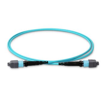 Abptel High-density 1m MPO-16 APC to APC OM3 multimode trunk cable with 16 fibers, aqua LSZH jacket, for 100G data center and telecom applications