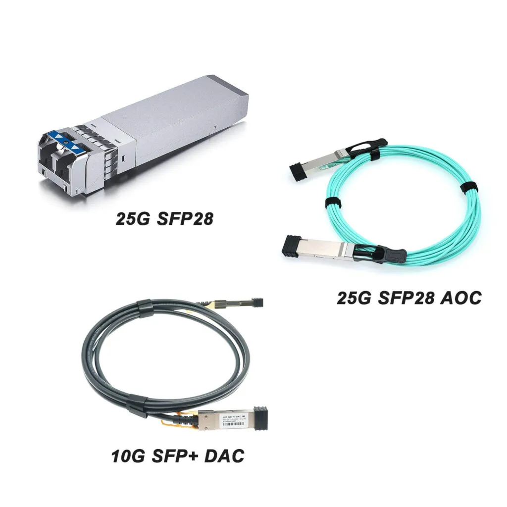 25G SFP28 AOC and 10G SFP+ DAC cables for data center connectivity, ABPTEL high-speed optical and copper assemblies for short-range links