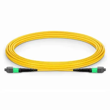 MTP-12 OS2 APC Single Mode Fiber Jumper 5m Female to Female Type A Yellow Cable