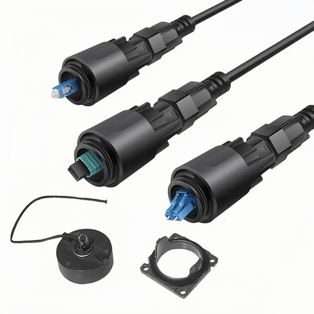 Abptel IP68 Fiber Optical Cable Ipfx LC-LC Bulkhead Rugged Fiber Cable Assembly