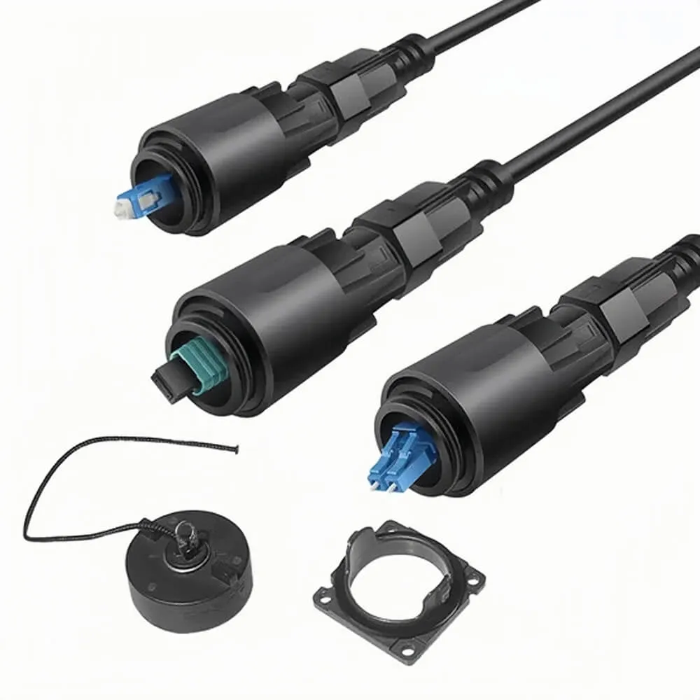 Câble à fibre optique Abptel IP68 IPFX LC-LC robuste pour traversée de cloison