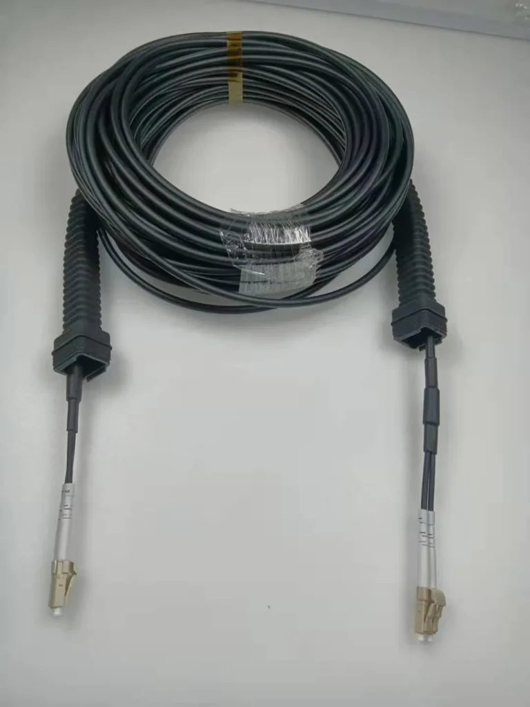 LC uniboot fiber connector for NSN CPRI FTTA applications with rugged outdoor cable jacket