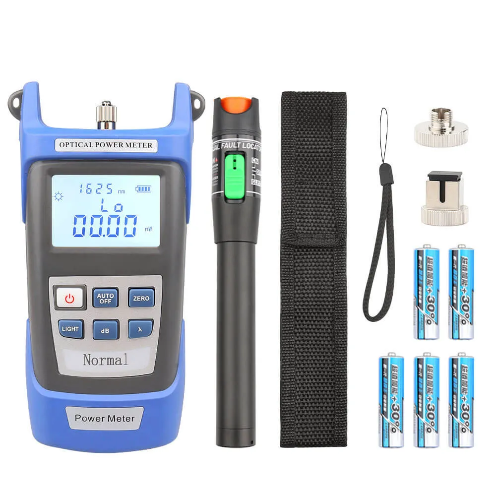 Kit de teste de fibra óptica profissional: Medidor de potência óptica (-70~+6dBm) + Visual F... | ABPTEL