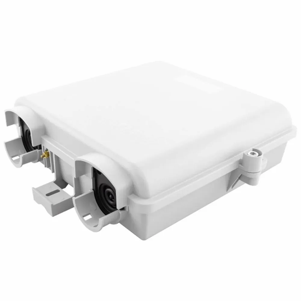 Glasfaser-Außenverteilerkasten mit LGX-Option, der Montagefläche für eine LGX-Kassette oder ein Adapterpanel für modulare FTTH-Verteilung zeigt.