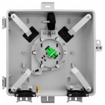 Outdoor fiber NID box universal demarcation enclosure with IP65 rated weatherproof housing for FTTH and FTTx deployments