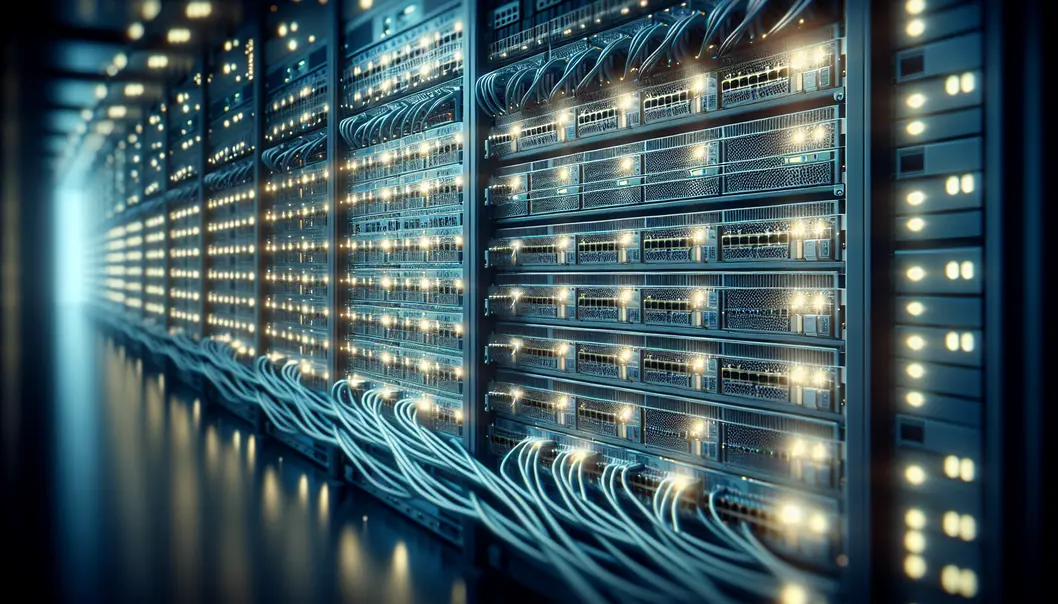 QSFP28 transceiver in operation, demonstrating modular connectivity and interoperability.