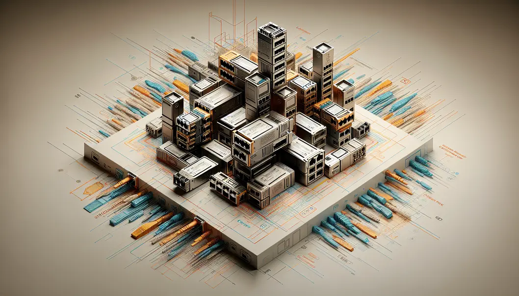 Visual comparison of 400G transceiver form factors and related Ethernet standards.