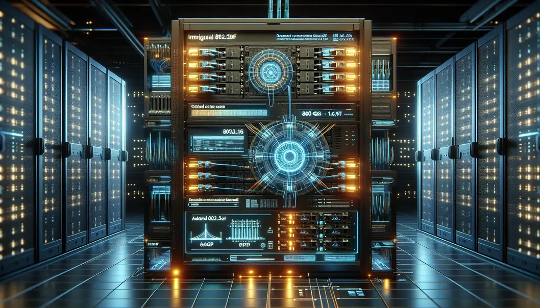 An illustration of next-gen optical modules based on evolving standards driving AI connectivity.