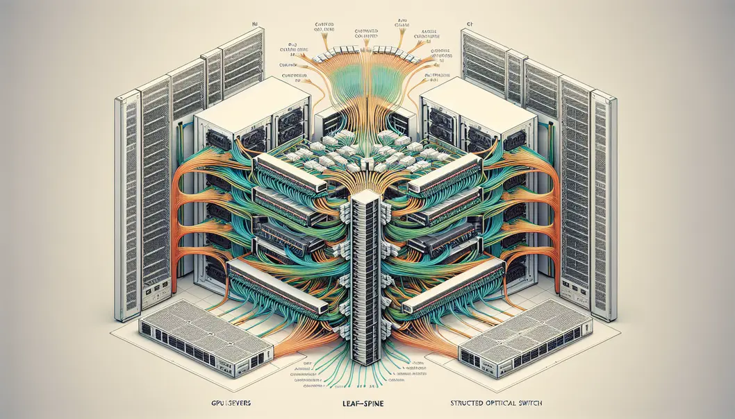 Different optical transceivers and cabling options commonly used in GPU clusters.