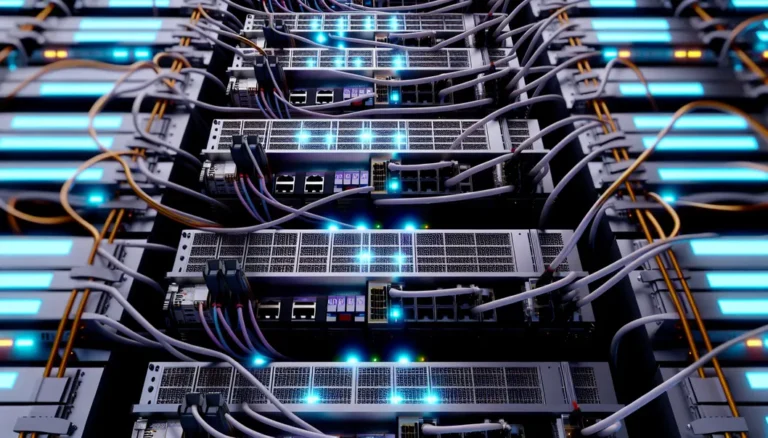 Cover image of AI servers interconnected using 400G and 800G transceivers, reflecting network optimization for cluster workloads.