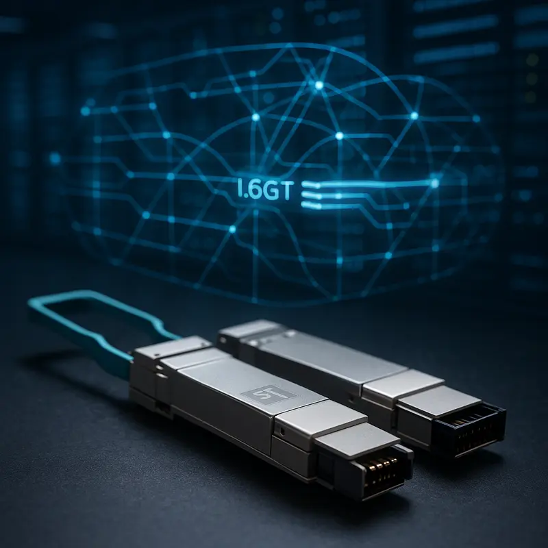 Diagram showing optical interconnect components, highlighting their impact on latency budgets.