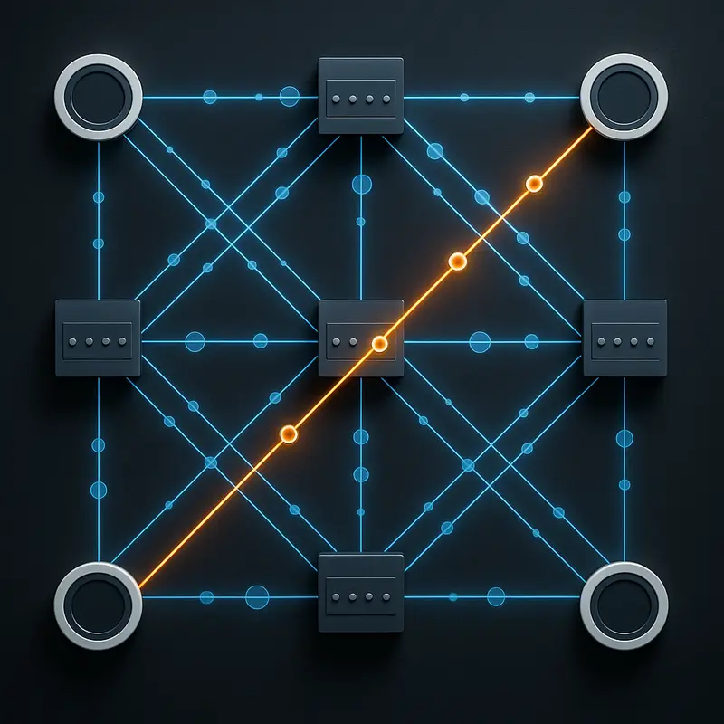 Diagram showing optical interconnect components, highlighting their impact on latency budgets.
