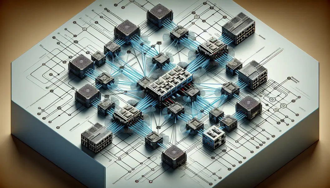 A diagram comparing 400G and 800G technical features for AI cluster networks.