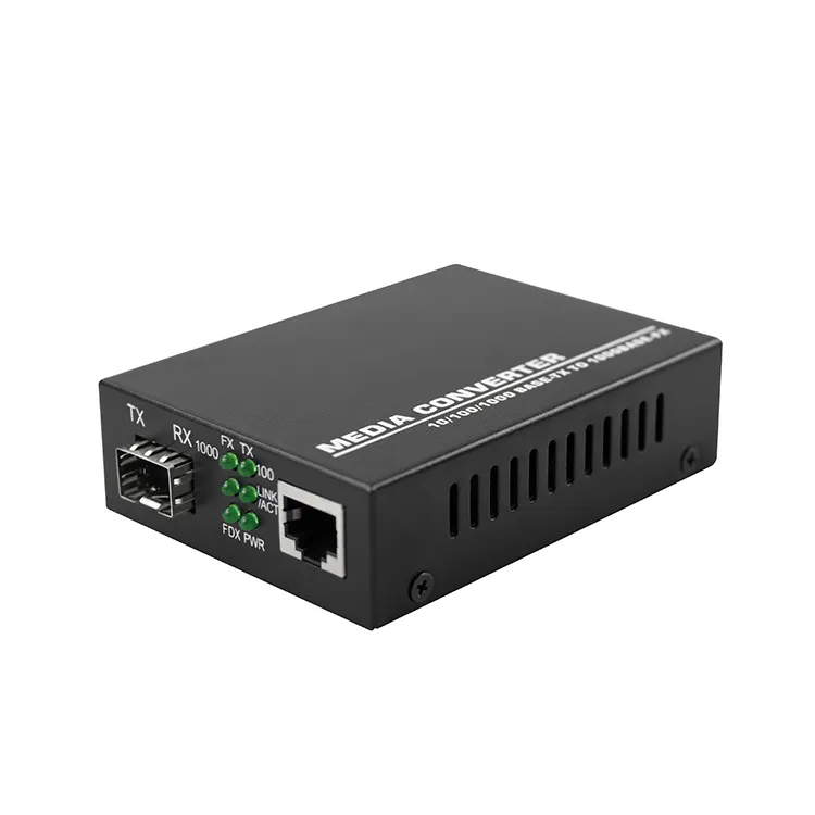 Conversor de mídia de fibra óptica com porta SFP Gigabit Ethernet 10/100/1000M | Fibra ... | ABPTEL