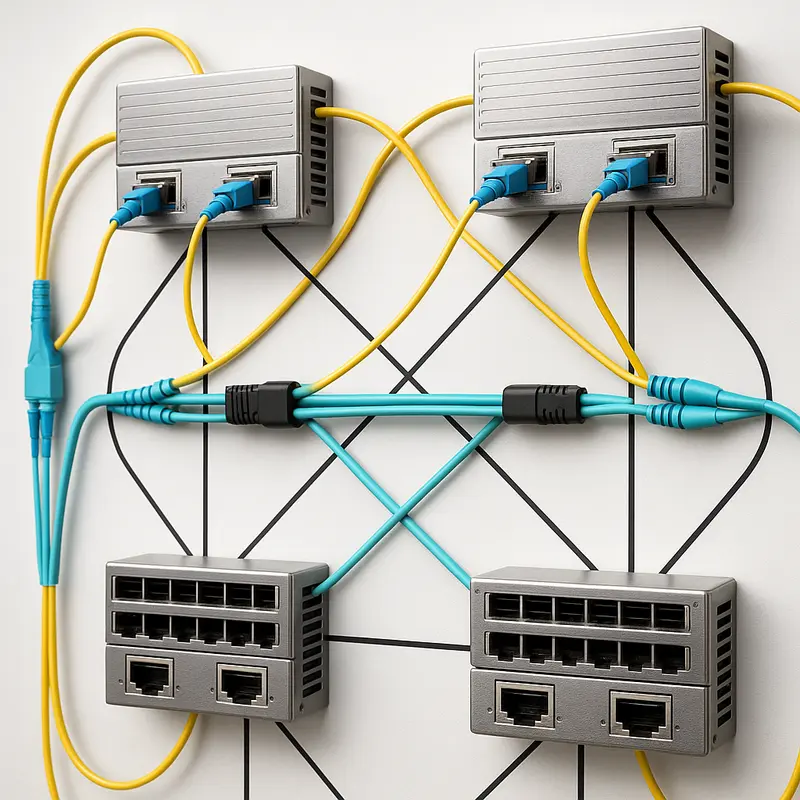 A comparison of single-mode and multimode fiber technologies by distance and speed standards.