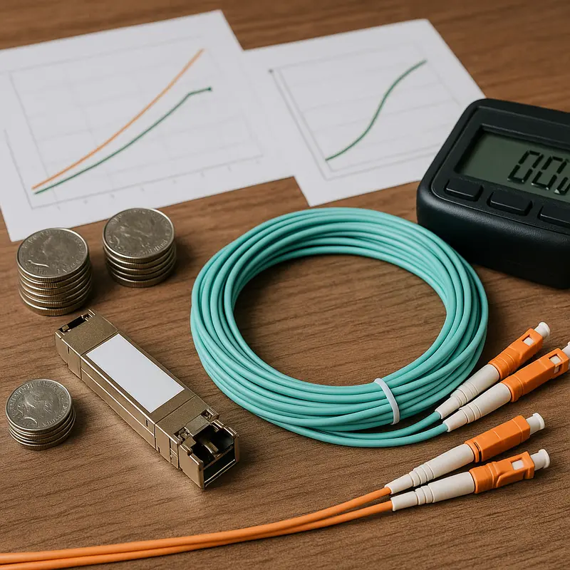 A comparison of single-mode and multimode fiber technologies by distance and speed standards.