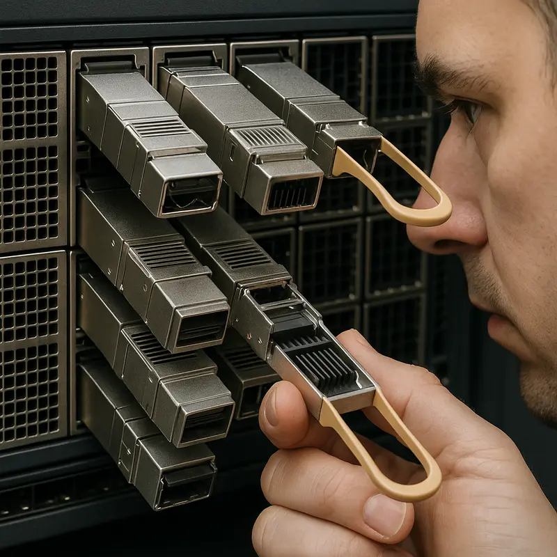 Highlighting QSFP-DD and OSFP modules, emphasizing form factor challenges and platform compatibility.