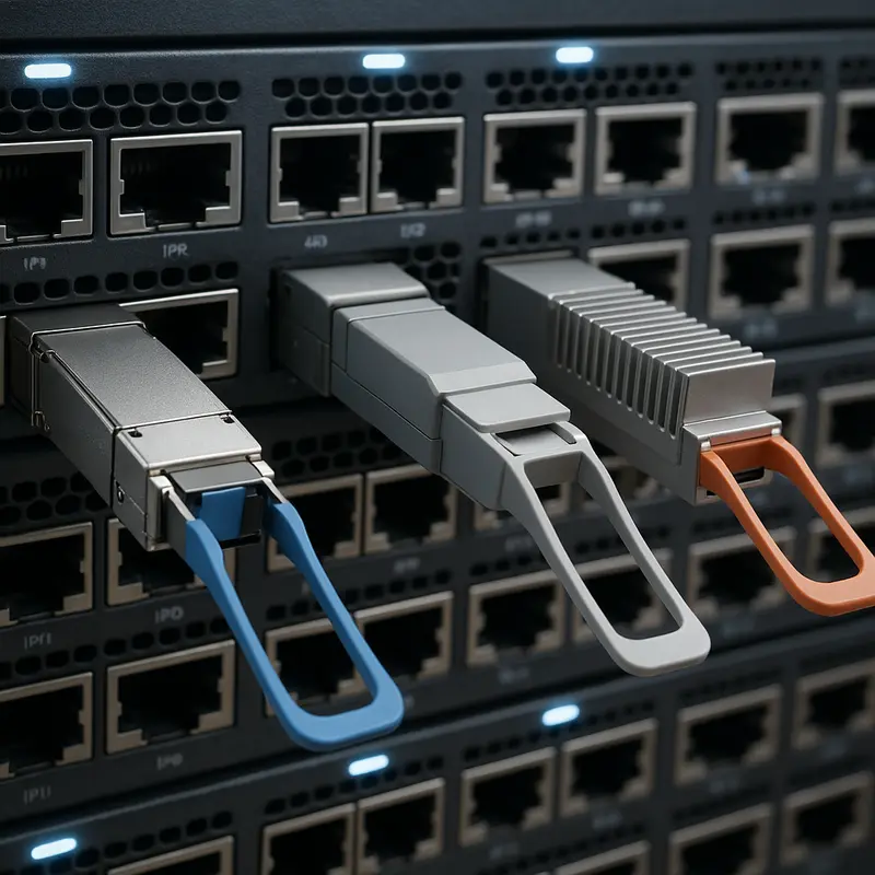 A visual guide outlining key evaluation criteria for optical architecture decisions in data centers.