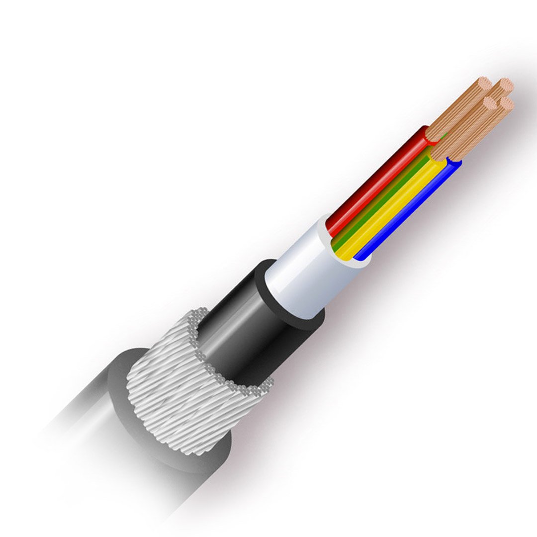 Fiber optic cable cross-section showing tight-buffer construction